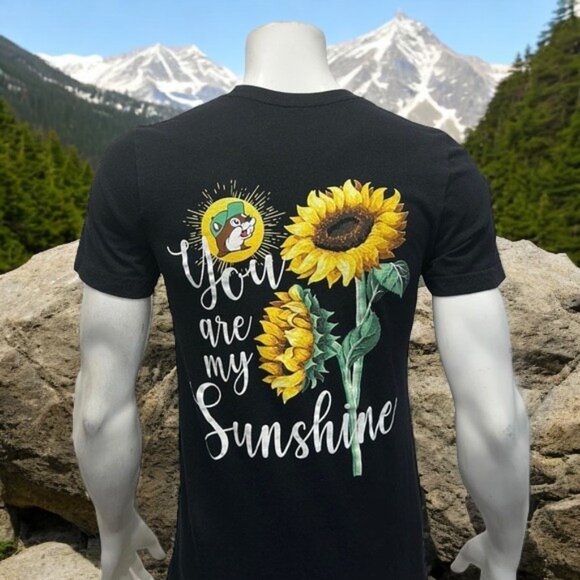 Buc-ee’s Black Yellow "You Are My Sunshine" Sunflowers Graphic T-Shirt Adult MD - Picture 2 of 12